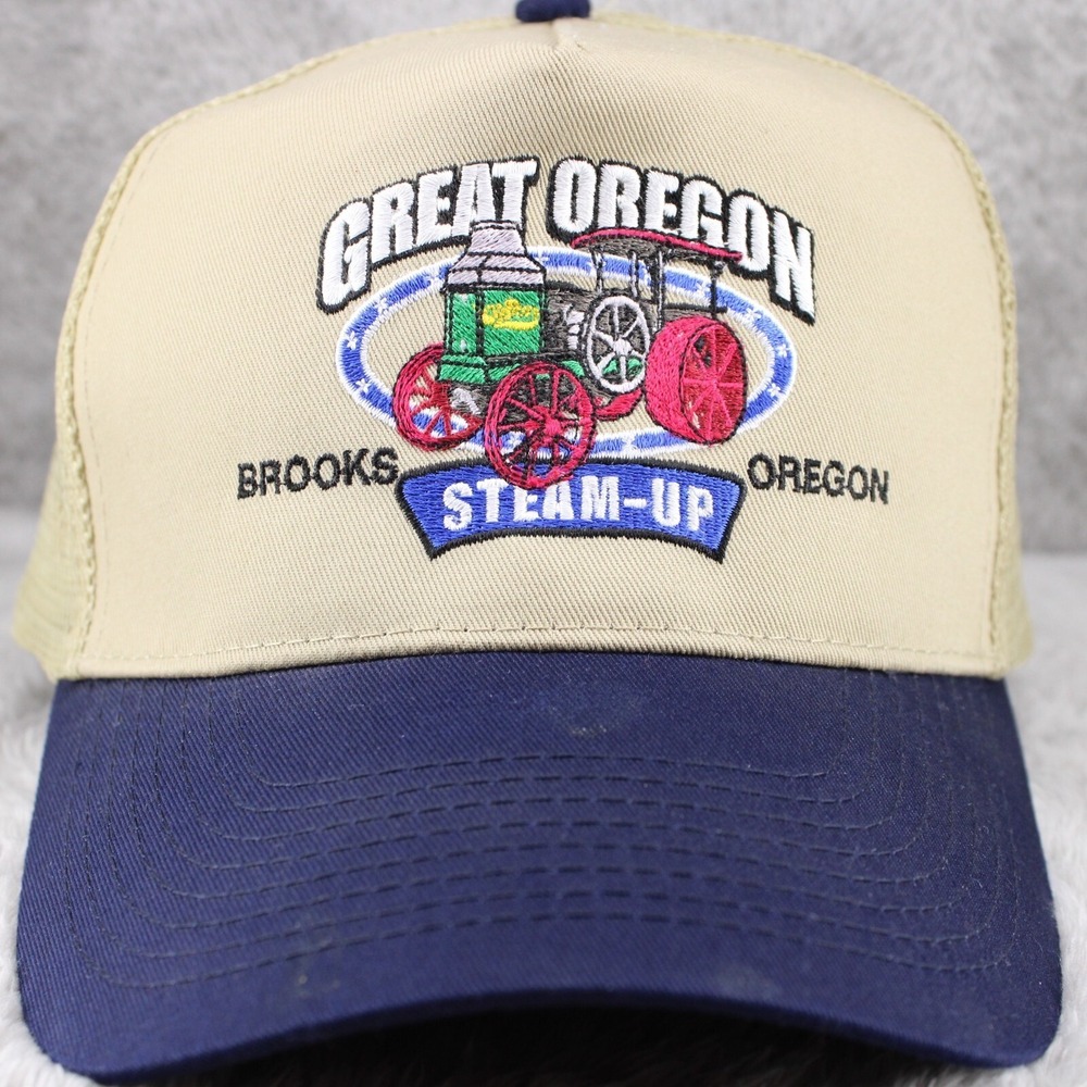 Vintage Trucker Hat Adult Great Oregon Steam-Up Tractor Farming Mesh Cap‎ Mens